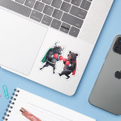 Bull and Bear Aufkleber (Laptop mit iPhone)