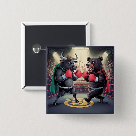 Bull and Bear Button (Vorne & Hinten)