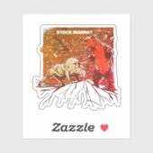 Bull and Bear Day Traders Aufkleber (Blatt)