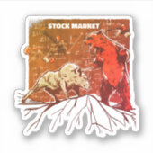 Bull and Bear Day Traders Aufkleber (Vorderseite)