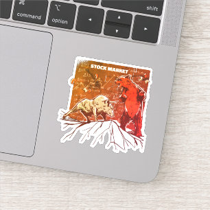 Bull and Bear Day Traders Aufkleber