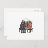 Bull and Bear - Funny Crypto/Stocks Postkarte (Vorne/Hinten)