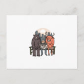 Bull and Bear - Funny Crypto/Stocks Postkarte (Vorderseite)
