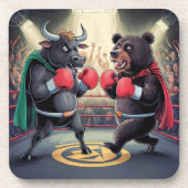 Bull and Bear Getränkeuntersetzer (Vorderseite)