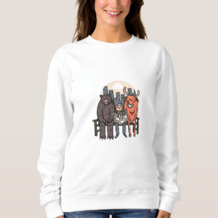 Bull and Bear - Gewitterter Krypto/Bestände Sweatshirt