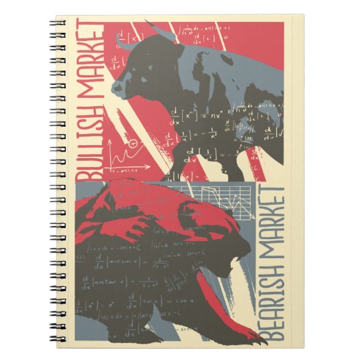 Bull and Bear Market - Day Traders Gift Notizblock (Vorderseite)