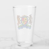 Bull and Boar Rampant GRILLEN Coat of Arms Glas (Rückseite)