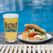 Bull and Boar Rampant GRILLEN Coat of Arms