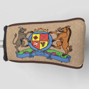 Bull and Boar Rampant GRILLEN Coat of Arms Golf Headcover