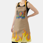 Bull and Boar Rampant GRILLEN Coat of Arms Schürze (InSitu)