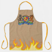 Bull and Boar Rampant GRILLEN Coat of Arms Schürze (Vorderseite)