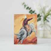 Bull and Rider Postcard Postkarte (Stehend Vorderseite)