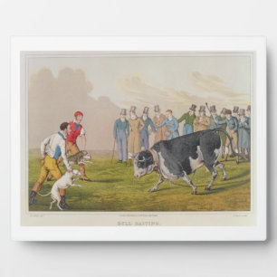 'Bull Baiting', pub.by Thomas McLean, 1820, (Druck Fotoplatte