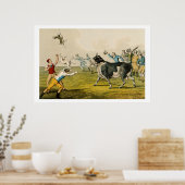 'Bull Baiting', Pub. von Thomas McLean, 1820, (pri Poster (Küche)