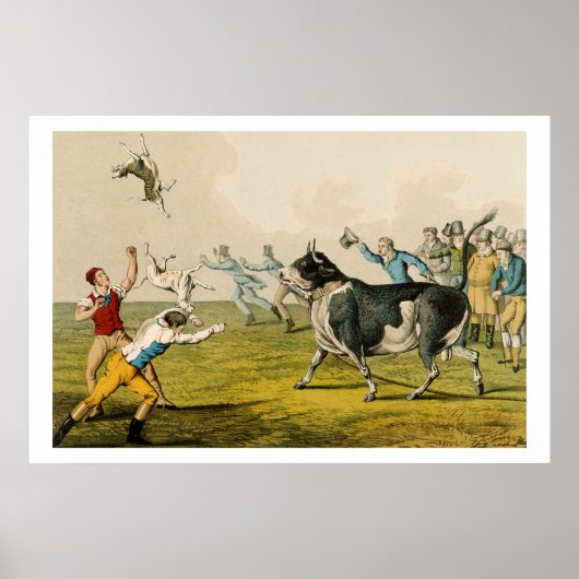'Bull Baiting', Pub. von Thomas McLean, 1820, (pri Poster (Vorne)