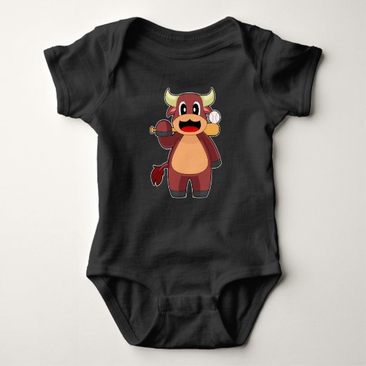 Bull Baseball Baseball Baby Strampler (Vorderseite)