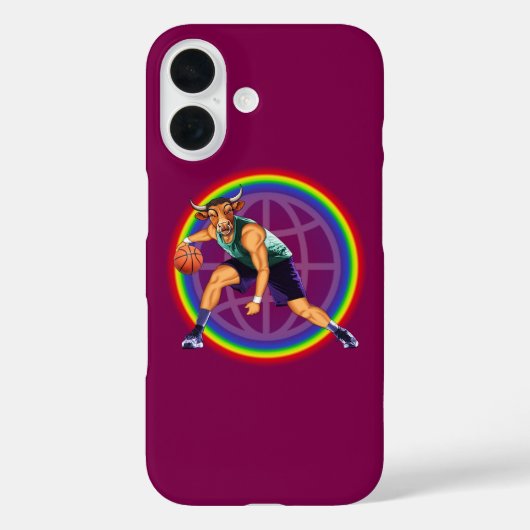 "Bull Basketballspieler in Aktion" Case-Mate iPhone Hülle (Rückseite)