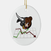 Bull Bear Battle Stock Market Keramik Ornament (Rechts)