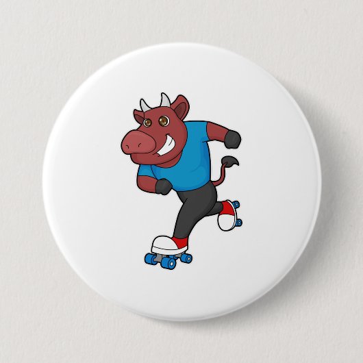 Bull bei Inline-Skaten mit Roller-Skaten Button (Vorderseite)
