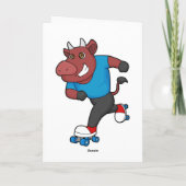 Bull bei Inline-Skaten mit Roller-Skaten Karte (Rückseite)