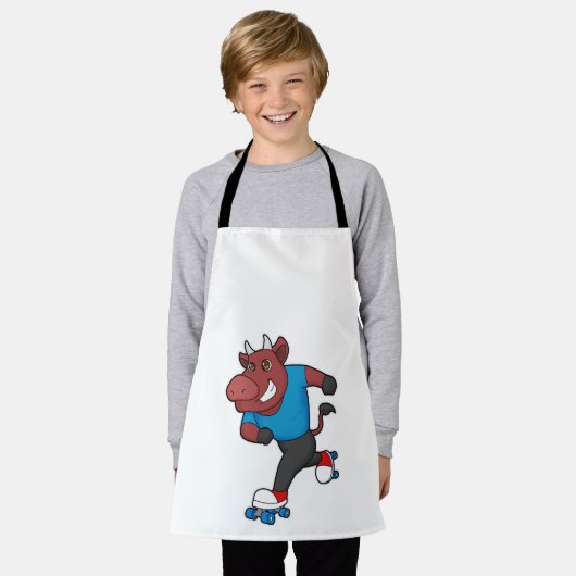 Bull bei Inline-Skaten mit Roller-Skaten Schürze (Getragen)