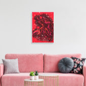 Bull bei Red Starry Night Leinwand drucken (Insitu (Wohnzimmer))