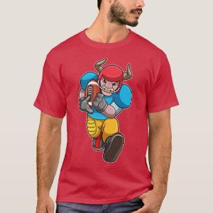 Bull beim Sport mit Helm T-Shirt