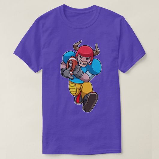 Bull beim Sport mit Helm T-Shirt (Design vorne)