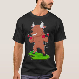 Bull Bodybuilding Dumbells T-Shirt