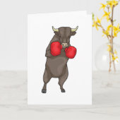 Bull Boxer Boxhandschuhe Karte (Gelbe Blume)