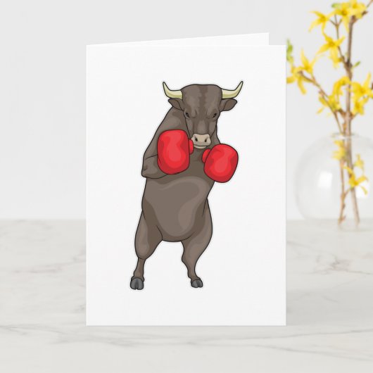 Bull Boxer Boxhandschuhe Karte (Gelbe Blume)