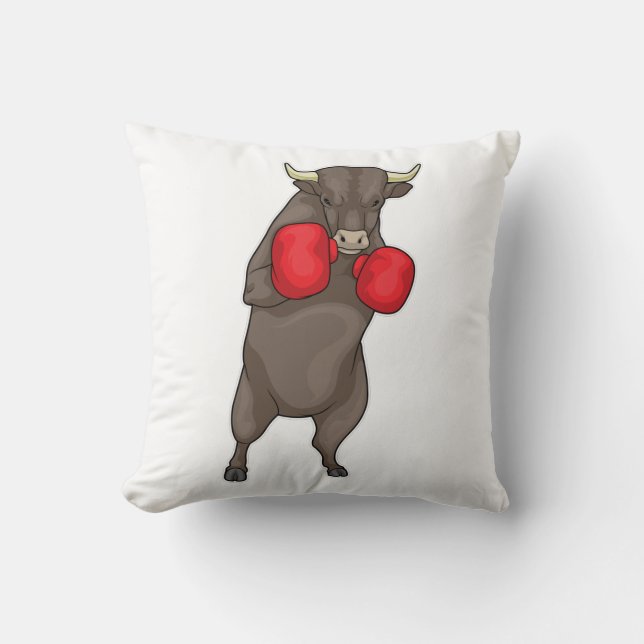 Bull Boxer Boxhandschuhe Kissen (Vorderseite)