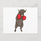 Bull Boxer Boxhandschuhe Postkarte (Vorderseite)
