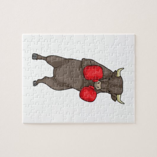 Bull Boxer Boxhandschuhe Puzzle (Horizontal)