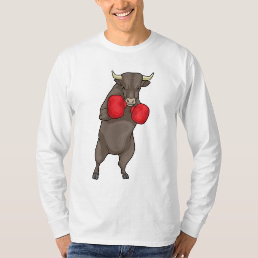 Bull Boxer Boxhandschuhe T-Shirt (Vorderseite)