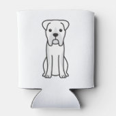 Bull Boxer Dog Cartoon Dosenkühler (Rückseite)
