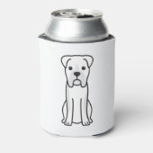 Bull Boxer Dog Cartoon Dosenkühler (Kanne Rückseite)