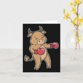 Bull Boxing Karte (Gelbe Blume)