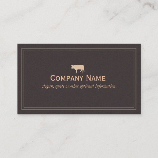 Bull Business Card Visitenkarte (Vorderseite)