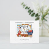 BULL BY THE HORNS Cartoon Postcard Postkarte (Stehend Vorderseite)