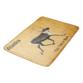 Bull Caribbean auf altPapier Badematte (Schrägansicht)