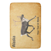 Bull Caribbean auf altPapier Badematte (Vorderseite Vertikal)