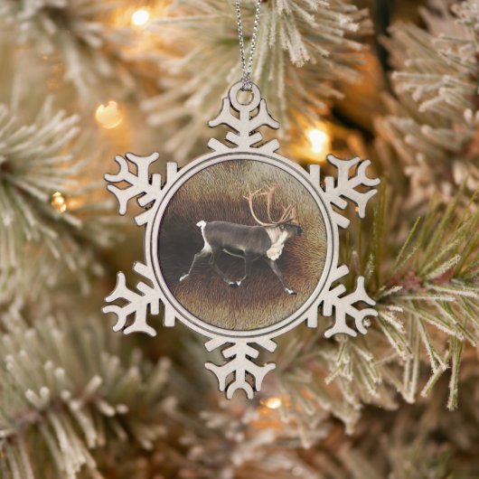 Bull Caribbean Schneeflocken Zinn-Ornament (Baum)