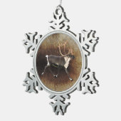 Bull Caribbean Schneeflocken Zinn-Ornament (Rechts)