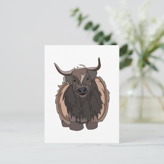 Bull Cattle Bull Postkarte (Stehend Vorderseite)