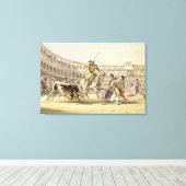 Bull Charging a Picador, 1865 (Farbe litho) Leinwanddruck (Insitu (Holzboden))