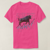 Bull Chart der Börse mit Formeln, die einkaschiere T-Shirt (Design vorne)