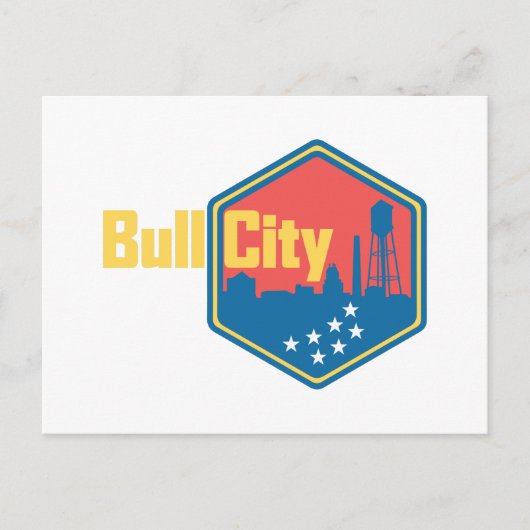 Bull City NC Postkarte (Vorderseite)