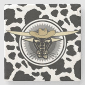 Bull Cow Print Steinuntersetzer (Vorderseite)