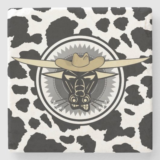 Bull Cow Print Steinuntersetzer (Vorderseite)